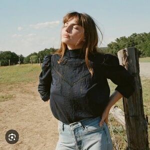 Doen Albertine Top, sz M, Black (pls read).